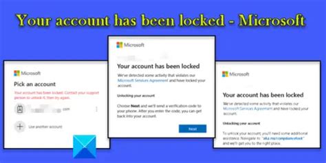 Your Account Has Been Locked Microsoft