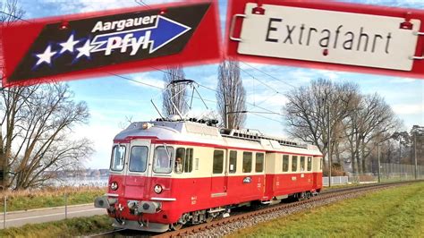 Der Aargauer Pfyl BDe 4 4 2 Mit Tollem Pfeifkonzert Auf Sonderfahrt