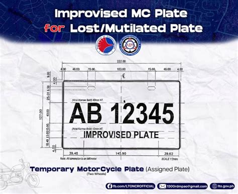 Lto New Temporary And Improvised Plate Number For Motorcycle Lto Portal Ph