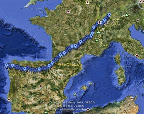 Walking Across Europe 2013 Pei Island Walk Map Of Actual Walk