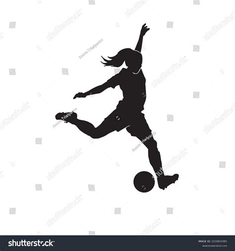 F Tbol Femenino Silueta De Futbolistas Atletas Vector De Stock Libre