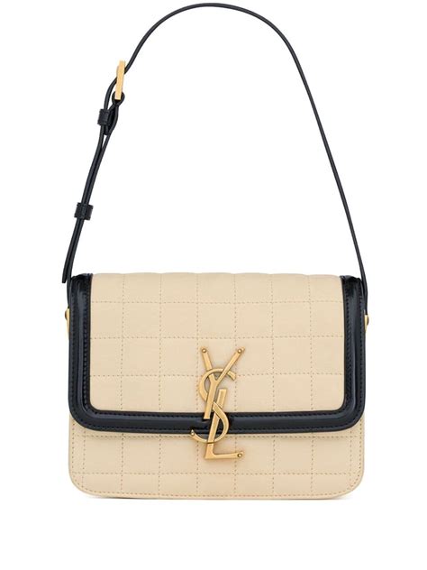 Saint Laurent Small Solferino Shoulder Bag Neutrals FARFETCH UK