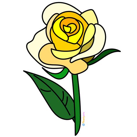 FREE Yellow Rose Clipart | Pearly Arts