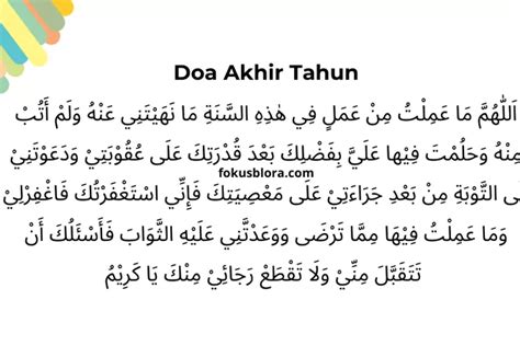 Hari Ini Doa Akhir Tahun Dibaca Kapan Jam Berapa Waktu Membaca Doa