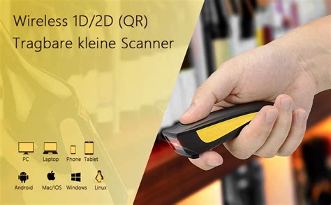 NETUM C750 Wireless Barcode Scanner Bluetooth Kompatibel Kleine Tasche