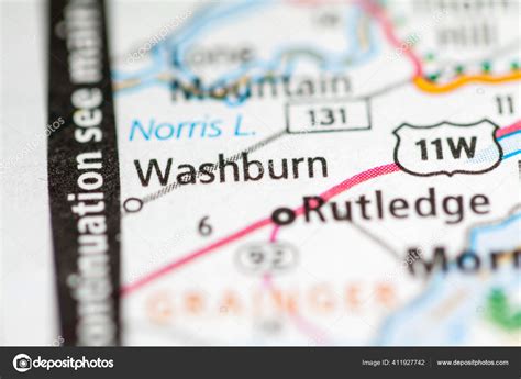 Washburn Tennessee Usa Road Map Concept Stock Photo by ...