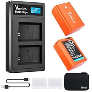 Buy Vemico Np Fw Battery Charger Set X Mah Replacement