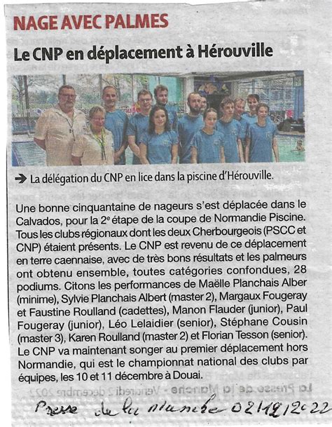 NAP Interclubs à Hérouville Cherbourg Natation Plongée