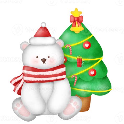 Christmas Polar Bear 9374061 Png