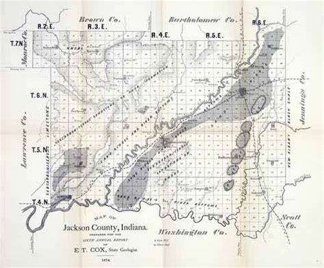 Map of Jackson County, Indiana - Art Source International