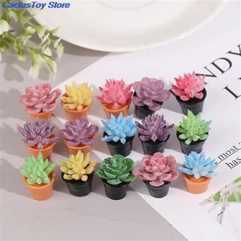 Accessoire Maison Poupee Plantes Fleurs Vertes Miniatures Pour