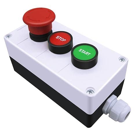 Mxuteuk Momentary Start Stop Switch Push Button 1NC Red Mushroom