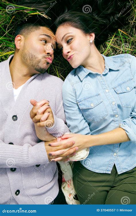 Happy Beautiful Couple In Love Stock Image Image Of Outdoors Girl