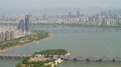 bridges  han river  seoul  stock video footage