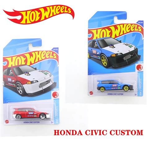 2022 204 Hot Wheels Honda Civic Custom Mini Alloy Coupe 1 64 Metal Diecast Model Car