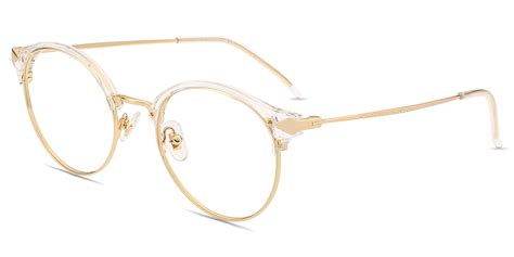 Unisex Full Frame Mixed Material Eyeglasses