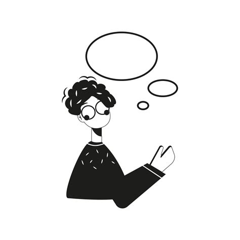 A Man With A Speech Bubble Above His Head 49692055 Png