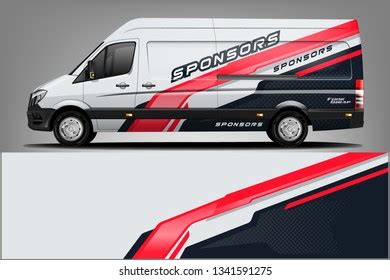 Van Wrap Livery Design Ready Print Stock Vector Royalty Free