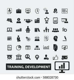 Training Development Icons Stock Vector (Royalty Free) 588028730 ...