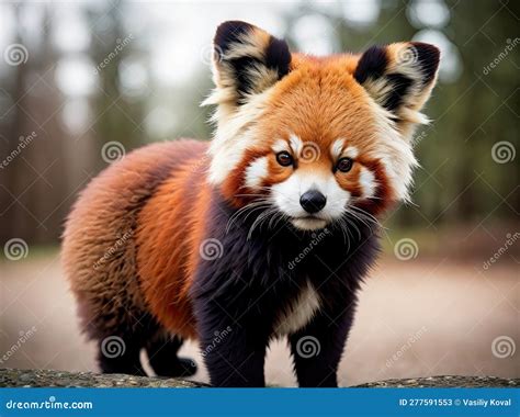 Fluffy Red Panda Ailurus Fulgens Generative Ai Royalty Free Stock