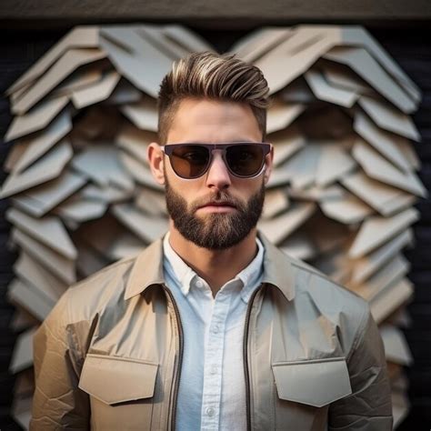 Premium Ai Image A Man With A Beard Wearing Sunglasses And A Jacket