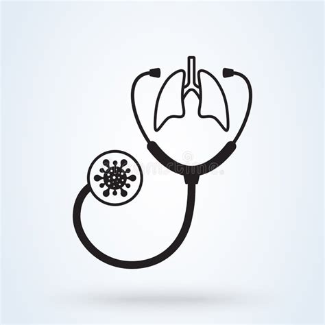 The Stethoscope Listens To the Lungs Infected with the Virus. Diagnosis ...