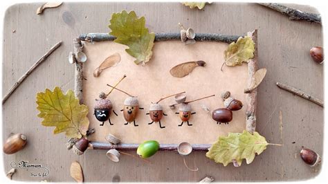 Tableau Familial Avec Des Glands Activit Maman Sur Le Fil