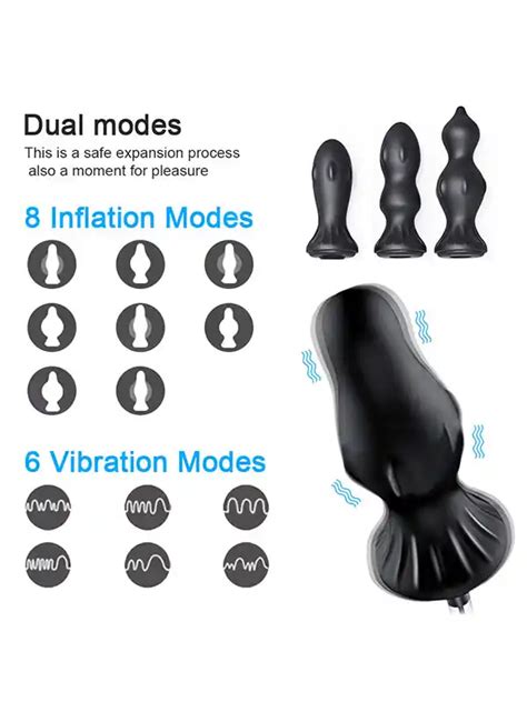 Farklı Silikon Plug lı Şarjlı Titreşimli Şişirilebilir Anal Set