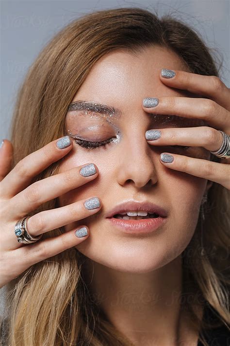 Silver Manicure Beauty Portrait By Stocksy Contributor Liliya