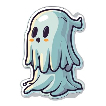 Five Ghost Stickers On A Purple Background Clipart Vector Sticker