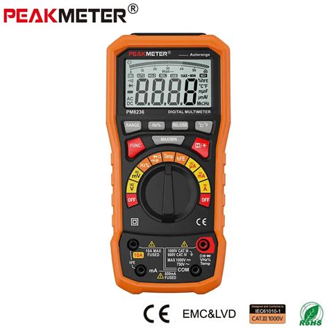 Official Peakmeter Pm Auto Manual Range Digital Multimeter With