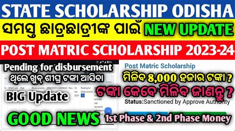 State Scholarship New Update When Post Matric Scholarship St Nd