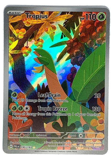 Pokemon Tropius Paldea Evolved Illustration Rare