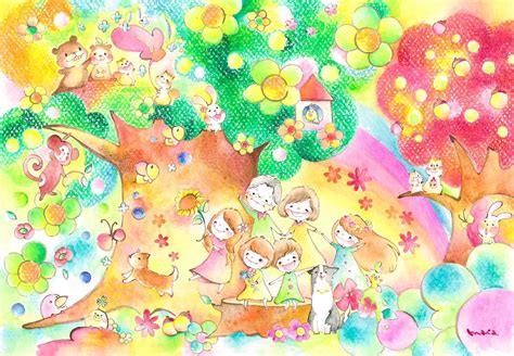 仲良し親子！ご両親への贈り物に ´ ` 水彩画家、水彩イラスト、オーダー、ウェルカムボード、手形足形アート家族の絵、似顔絵、ペットの