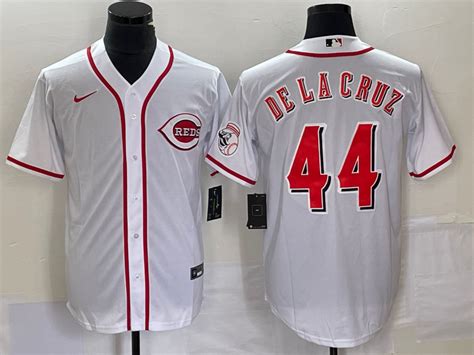 Men S Cincinnati Reds Elly De La Cruz Red With Patch Cool Base