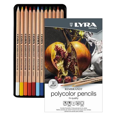 Lyra Rembrandt Polycolor Colored Pencils Tin Set Of Jerry S Artarama