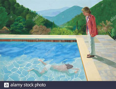 David Hockney, Pool With Two Figures High Resolution Stock Photography ...