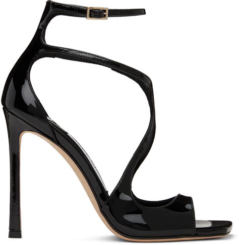 Black Azia Heeled Sandals By Jimmy Choo On Sale