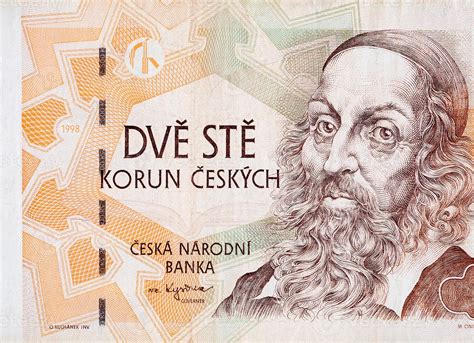 Jan Amos Komensky Portrait From Czech Money Czech Korun Bank Note