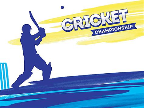 Cricket Championship Flyer Or Poster Featuring Abstract Background