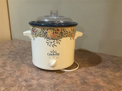 Rival Crock Pot Model 3100 3 5 Quart Slow Cooker Delft Blue Etsy