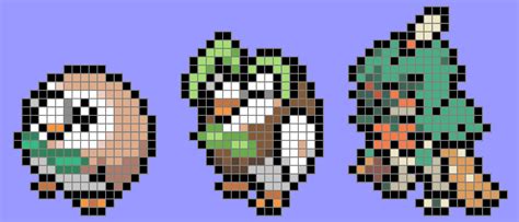 Pokemon Rowlet Pixel Art