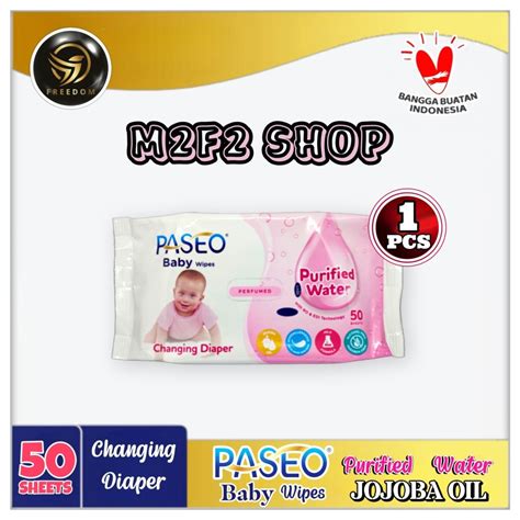 Jual Paseo Baby Wipes With Jojoba Oil Perfumed Tisu Basah Bayi