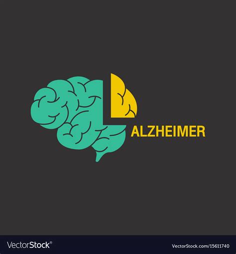 Alzheimer logo icon design Royalty Free Vector Image