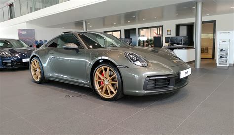 Aventurine Green 992 With Satin Aurum Carrera S Wheels R Porsche