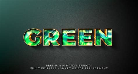 Premium Psd Green Text Style Effect