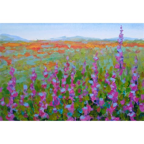 Wildflower Painting Flower Fields Original Acrylic Art Calif | Inspire ...