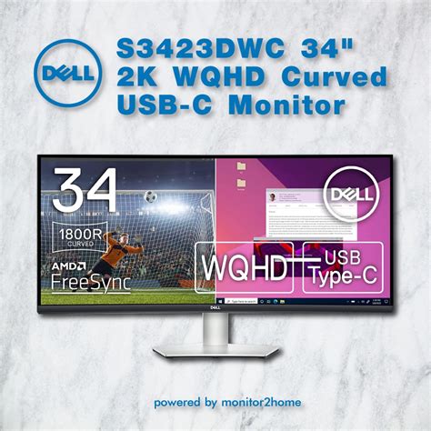 Dell S3423dwc 34 Curved Usb C Monitor 3 Year Warranty Wqhd Va 1800r