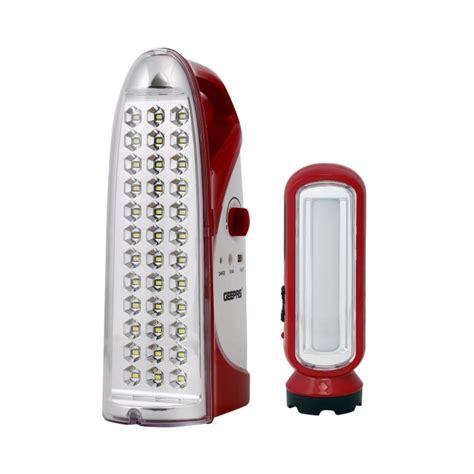 Geepas Rechargeable Led Lantern Torch Mah Emergency Lantern With