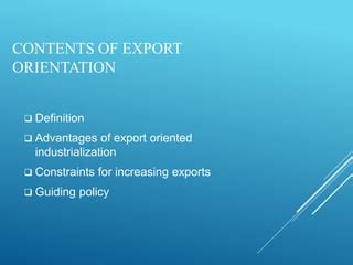 Export Import Substitution Industrialization Ppt